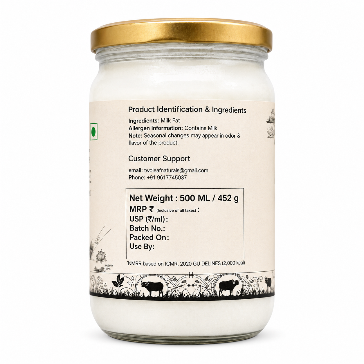 Premium A2 Buffalo Ghee | Pure Desi Bilona Ghee | Chemical-Free & Farm Fresh