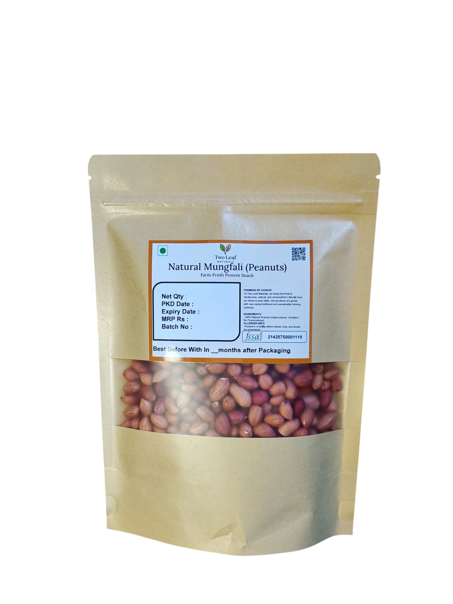 Natural Mungfali (Peanuts without Shell) – Farm Fresh Protein Snack | Two Leaf Naturals