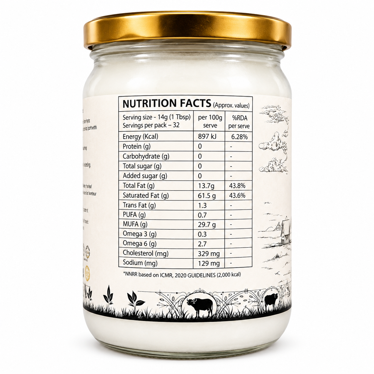 Premium A2 Buffalo Ghee | Pure Desi Bilona Ghee | Chemical-Free & Farm Fresh