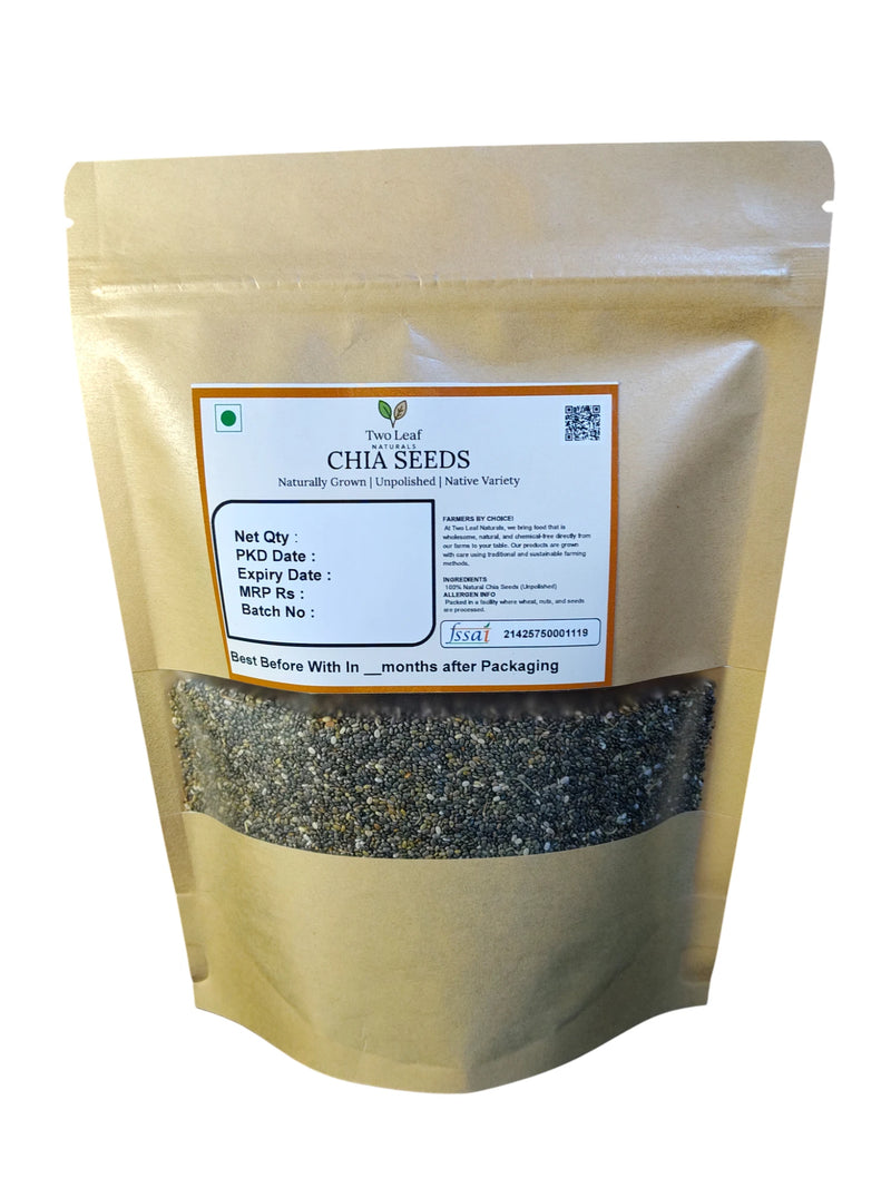 Two Leaf Naturals Chia Seeds | 100% Natural & Raw | Superfood for Weight Loss, Energy & Digestion