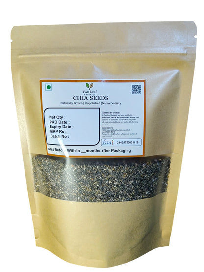 Two Leaf Naturals Chia Seeds | 100% Natural & Raw | Superfood for Weight Loss, Energy & Digestion