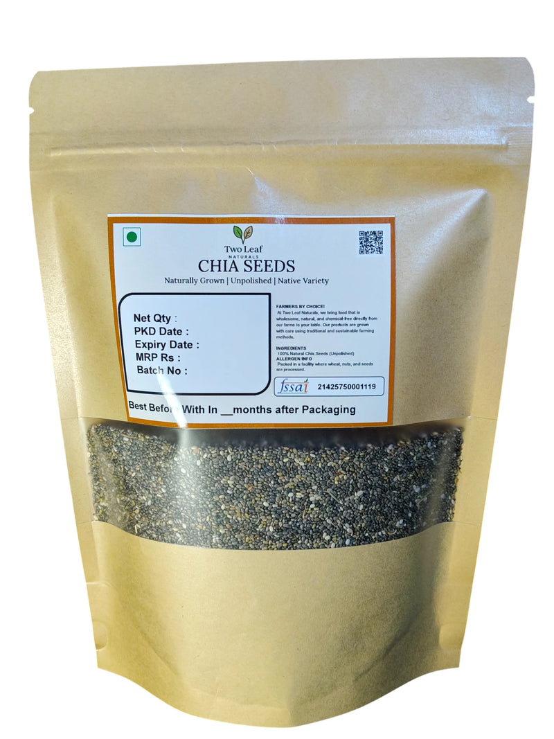 Two Leaf Naturals Chia Seeds | 100% Natural & Raw | Superfood for Weight Loss, Energy & Digestion