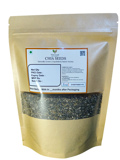 Two Leaf Naturals Chia Seeds | 100% Natural & Raw | Superfood for Weight Loss, Energy & Digestion