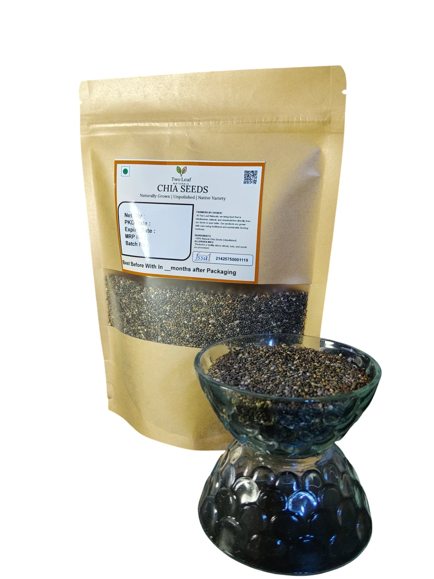 Two Leaf Naturals Chia Seeds | 100% Natural & Raw | Superfood for Weight Loss, Energy & Digestion