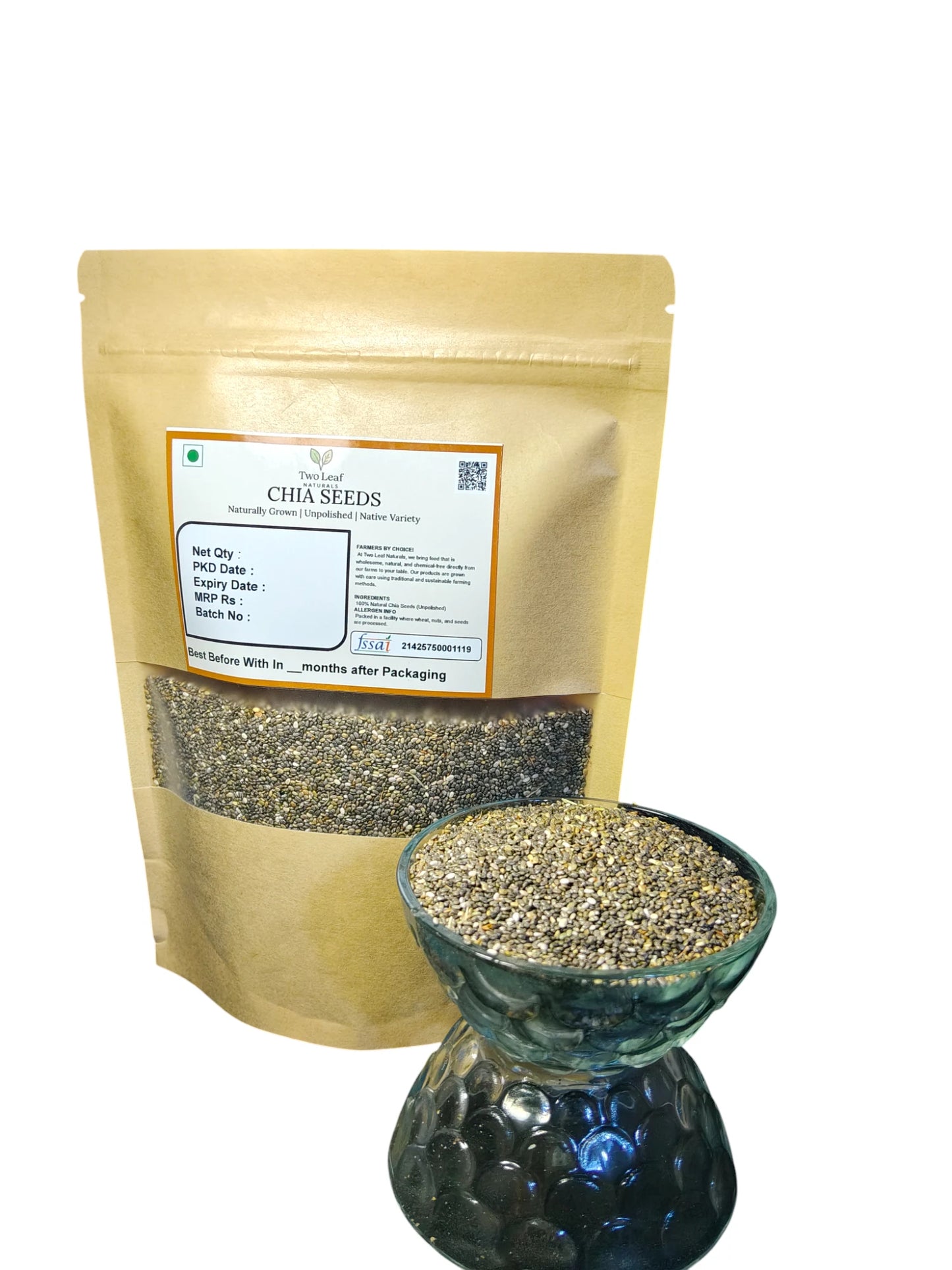 Two Leaf Naturals Chia Seeds | 100% Natural & Raw | Superfood for Weight Loss, Energy & Digestion