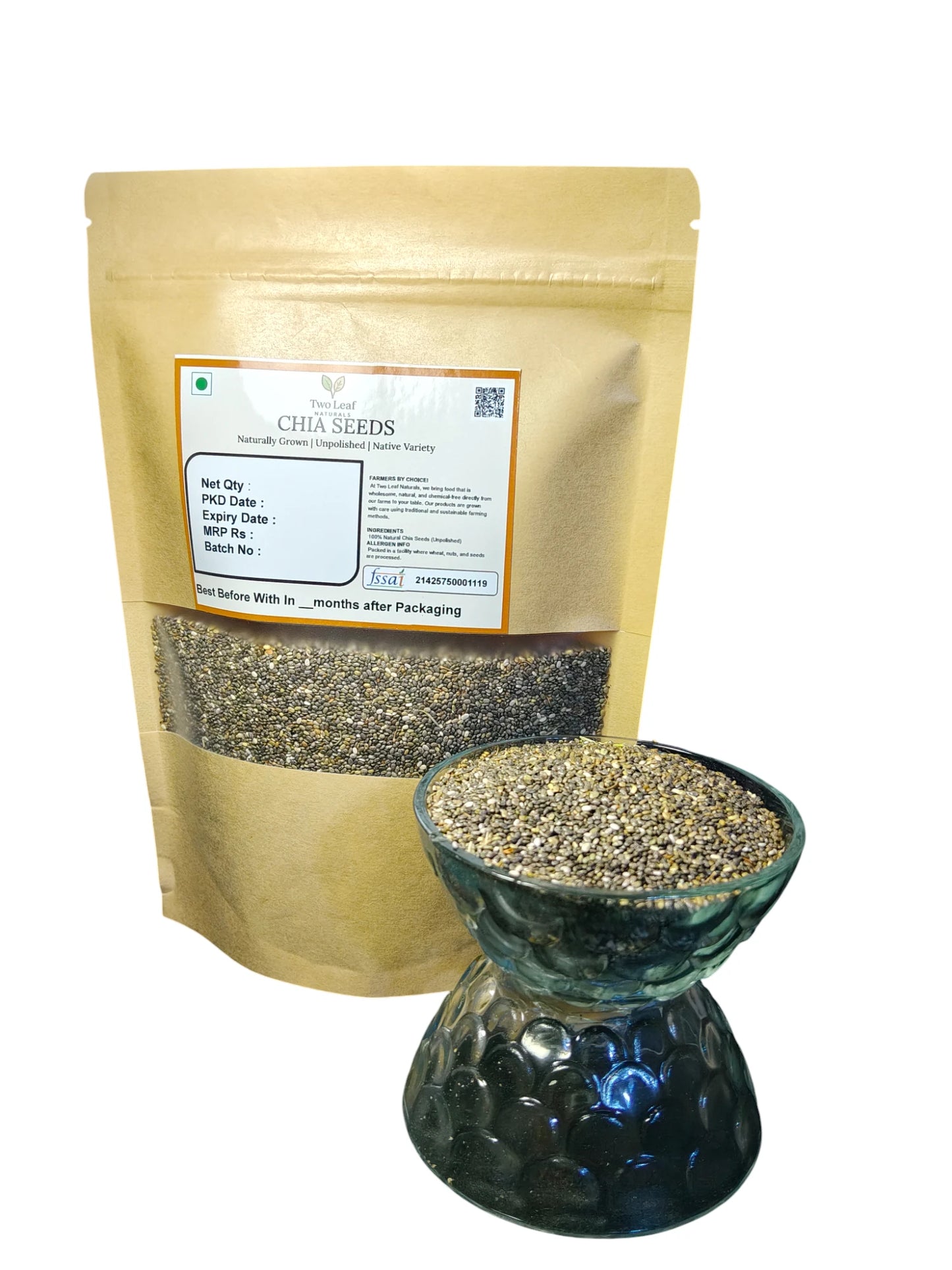 Two Leaf Naturals Chia Seeds | 100% Natural & Raw | Superfood for Weight Loss, Energy & Digestion