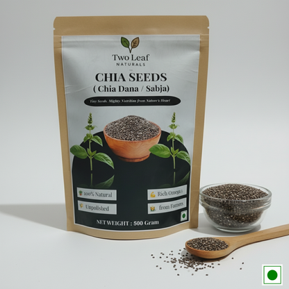 Two Leaf Naturals Chia Seeds | 100% Natural & Raw | Superfood for Weight Loss, Energy & Digestion
