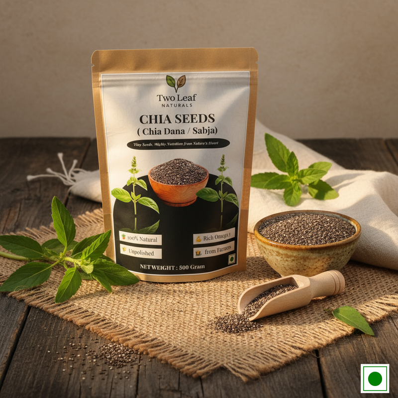 Two Leaf Naturals Chia Seeds | 100% Natural & Raw | Superfood for Weight Loss, Energy & Digestion