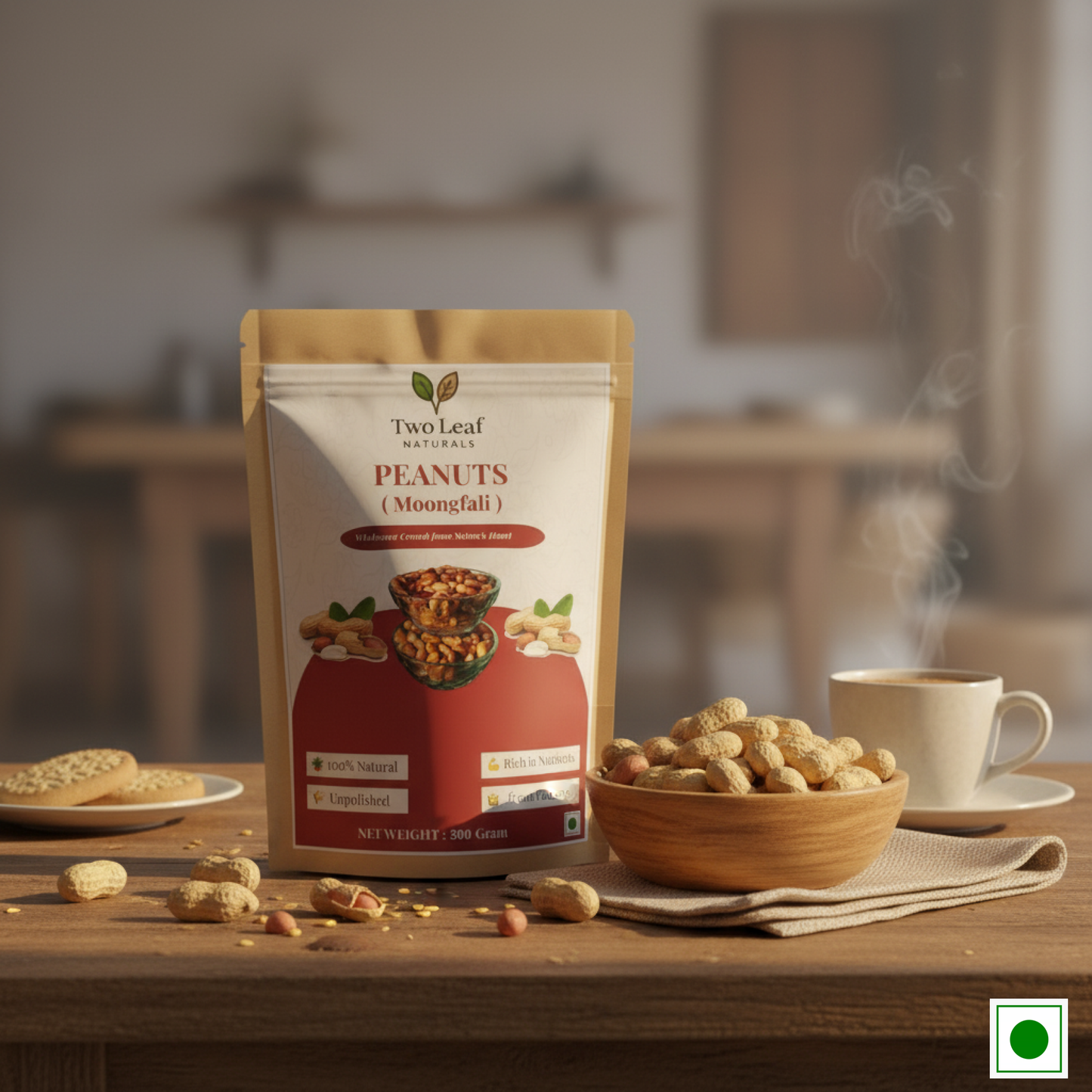 Natural Mungfali (Peanuts without Shell) – Farm Fresh Protein Snack | Two Leaf Naturals